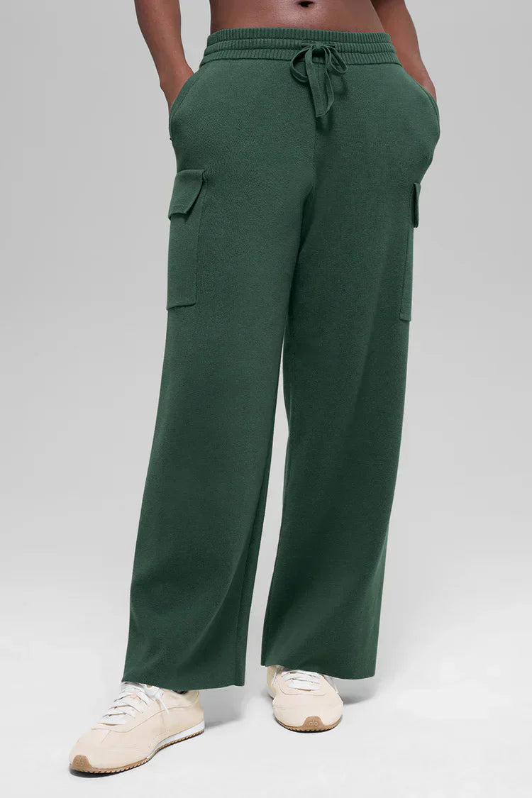 Pantalon Cargo Taille Haute Scholar Knit