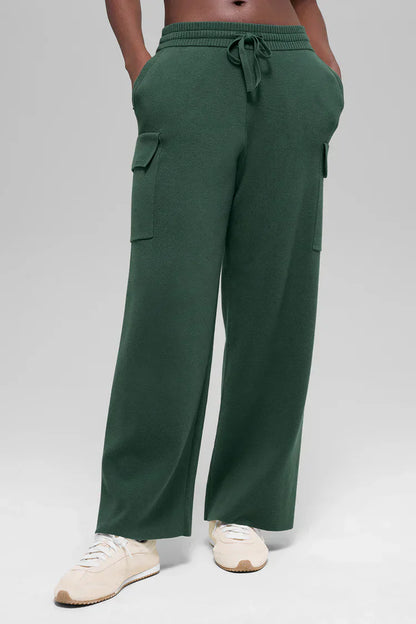 Pantalon Cargo Taille Haute Scholar Knit